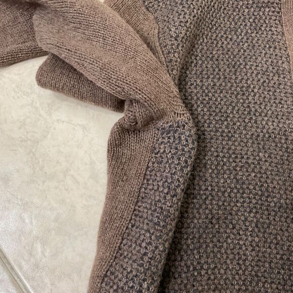 VTG. Gap lambswool cardigan knit grandpa Sweater Men XL Brown pockets Bloke core - Picture 16 of 16